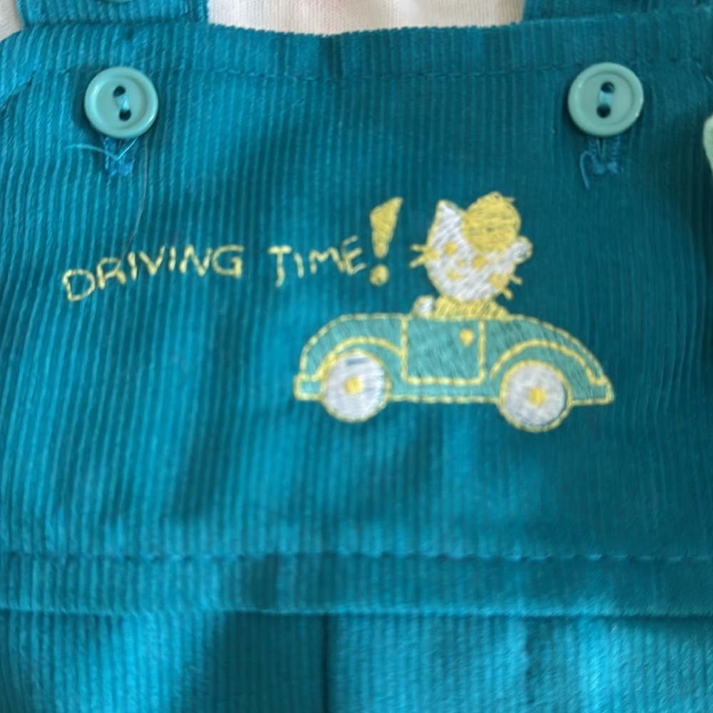 NWT 2 Baby Sets Overall Onesie Made in USA Embroidery Photos Mom Grandma 6/9 Mon - Picture 5 of 14